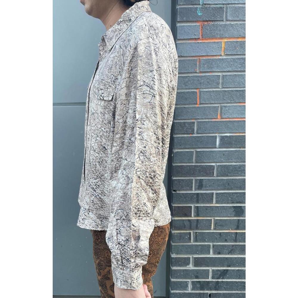 Silk Blend Snakeskin Blouse - Picture 4 of 5